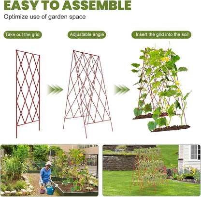 Cucumber Trellis 2 Pack, 59" H Foldable A-Frame Garden Trellis
