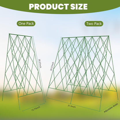 Cucumber Trellis 2 Pack, 59" H Foldable A-Frame Garden Trellis