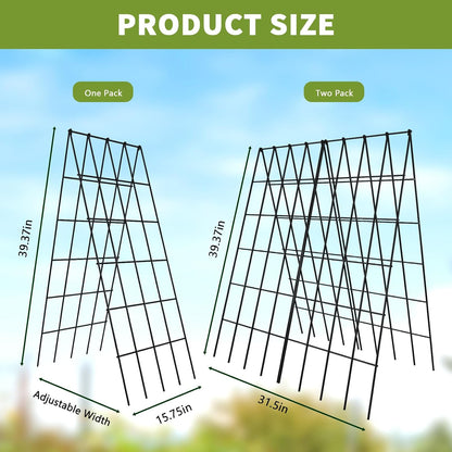 Cucumber Trellis 2 Pack, 59" H Foldable A-Frame Garden Trellis