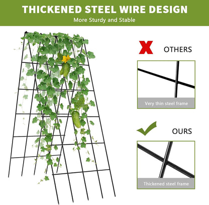 Cucumber Trellis 2 Pack, 59" H Foldable A-Frame Garden Trellis