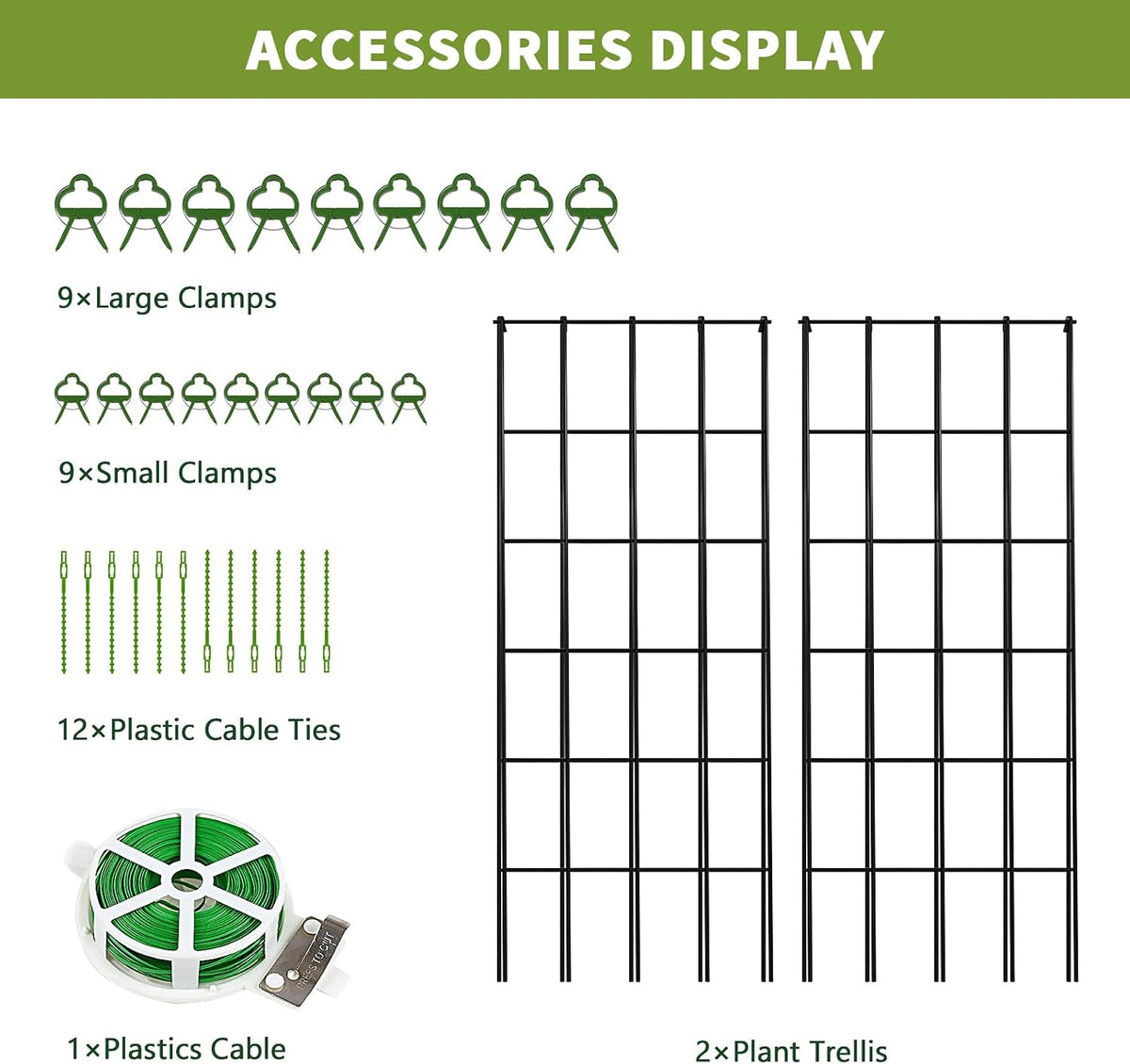 Cucumber Trellis 2 Pack, 59" H Foldable A-Frame Garden Trellis