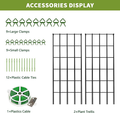 Cucumber Trellis 2 Pack, 59" H Foldable A-Frame Garden Trellis
