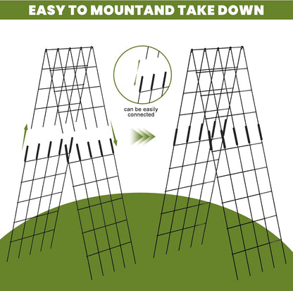 Cucumber Trellis 2 Pack, 59" H Foldable A-Frame Garden Trellis