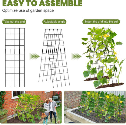 Cucumber Trellis 2 Pack, 59" H Foldable A-Frame Garden Trellis