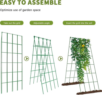Cucumber Trellis 2 Pack, 59" H Foldable A-Frame Garden Trellis