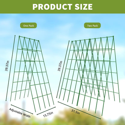 Cucumber Trellis 2 Pack, 59" H Foldable A-Frame Garden Trellis