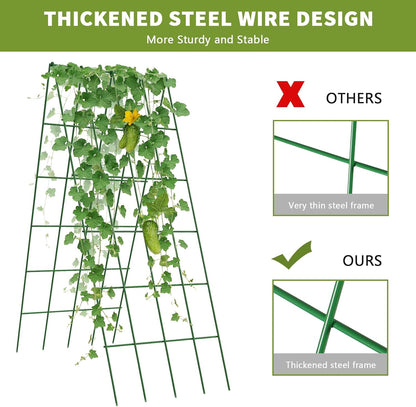 Cucumber Trellis 2 Pack, 59" H Foldable A-Frame Garden Trellis
