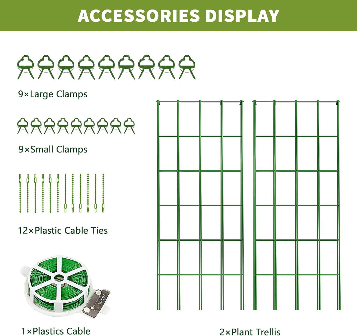 Cucumber Trellis 2 Pack, 59" H Foldable A-Frame Garden Trellis