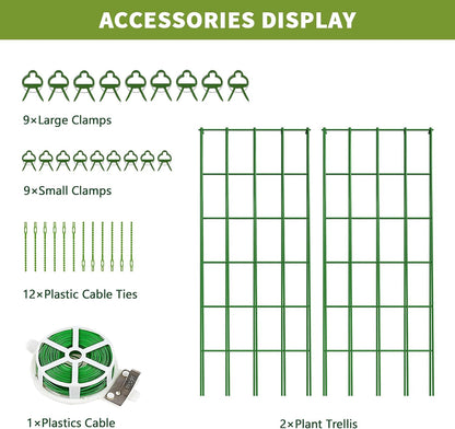 Cucumber Trellis 2 Pack, 59" H Foldable A-Frame Garden Trellis