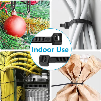 Green Zip Ties, Zip Ties Assorted Sizes 4/6/8/12 inch, 200 Pack, 18-50 lb Tensile Strength, Zipties, Green Cable Ties for Christmas, Garden, Plants, Floral Arrangements