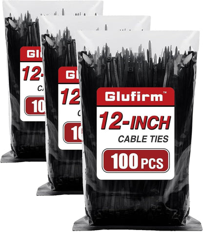 Green Zip Ties, Zip Ties Assorted Sizes 4/6/8/12 inch, 200 Pack, 18-50 lb Tensile Strength, Zipties, Green Cable Ties for Christmas, Garden, Plants, Floral Arrangements