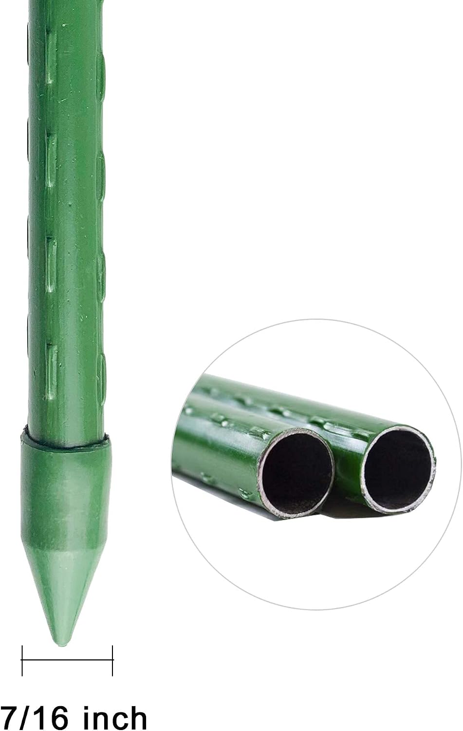 Garden Stakes 48 inch 4ft Sturdy Tomato Stakes, Plant Stakes for Outdoor Plants, Metal Plant Support Sticks for Gardening, Pack of 30