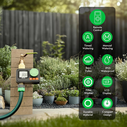 RF Remote Controlled Sprinkler Timer for Garden Hose