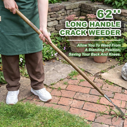 Long Handle Crack Weeder Tool, 62'' L Shape Crevice Weeding Tool