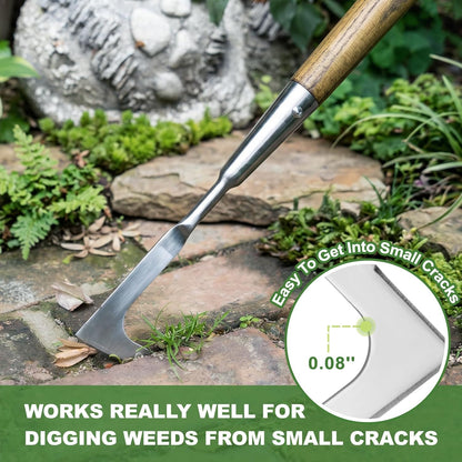 Long Handle Crack Weeder Tool, 62'' L Shape Crevice Weeding Tool