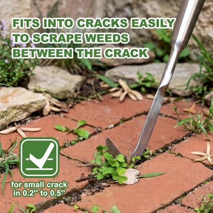 Long Handle Crack Weeder Tool, 62'' L Shape Crevice Weeding Tool