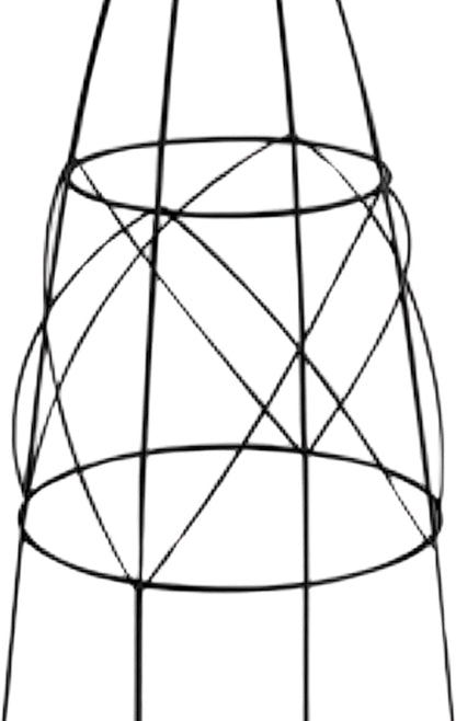 89357 Circular Obelisk with Finial, Black, 36-Inch