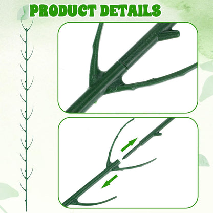 5Pcs Stackable Monstera Plant Support Stake Stem Holder Structures Frame & Plant Cage Support Ring for Sphagnum Twig Trellis Indoor Outdoor Potted Plants Stick for Vine Training & Stem Stabilization