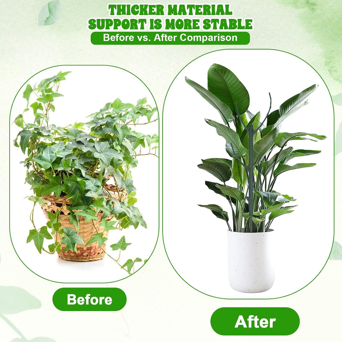 5Pcs Stackable Monstera Plant Support Stake Stem Holder Structures Frame & Plant Cage Support Ring for Sphagnum Twig Trellis Indoor Outdoor Potted Plants Stick for Vine Training & Stem Stabilization