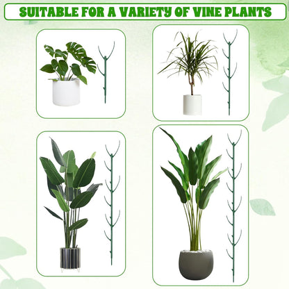 5Pcs Stackable Monstera Plant Support Stake Stem Holder Structures Frame & Plant Cage Support Ring for Sphagnum Twig Trellis Indoor Outdoor Potted Plants Stick for Vine Training & Stem Stabilization