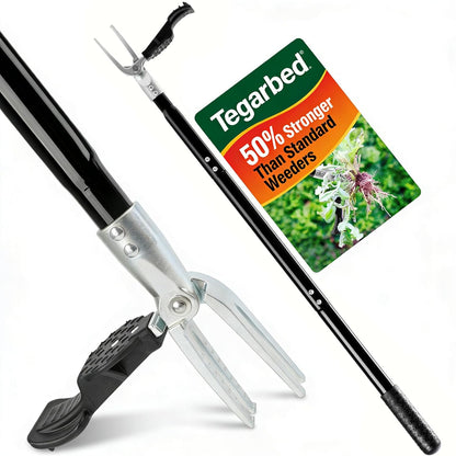 39" Stand Up Weed Puller Tool - Heavy Duty Detachable 3-Claw Weeder with Ergonomic Long D-Handle | Tools for Effortless Garden Weed Removal (Dandelions, Thistles & More)