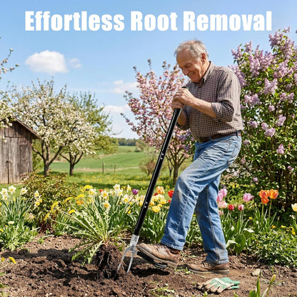 39" Stand Up Weed Puller Tool - Heavy Duty Detachable 3-Claw Weeder with Ergonomic Long D-Handle | Tools for Effortless Garden Weed Removal (Dandelions, Thistles & More)