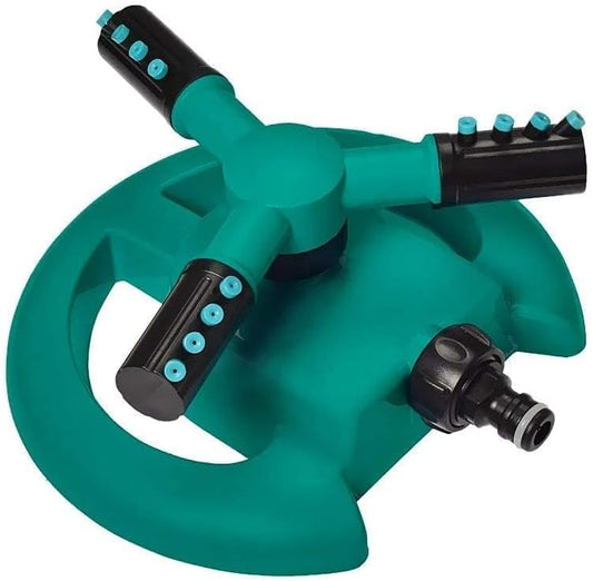 Garden Sprinkler 360 Degrees Adjustable Rotation Lawn Sprinkler Oscillating Water for Yard Large Area Plant Irrigation and Kids Playing (Sea Green)