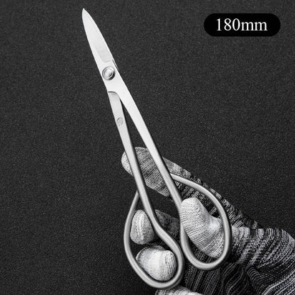 Small Size Bonsai Tools 5-Piece Alloy Steel Bonsai tool Kit In Cluding 180mm Long Handle Scissors / 180mm Branch Cutter / 180mm Knob Cutter / 200mm Straight Root Hook / Tweezers (NBKS5-01)