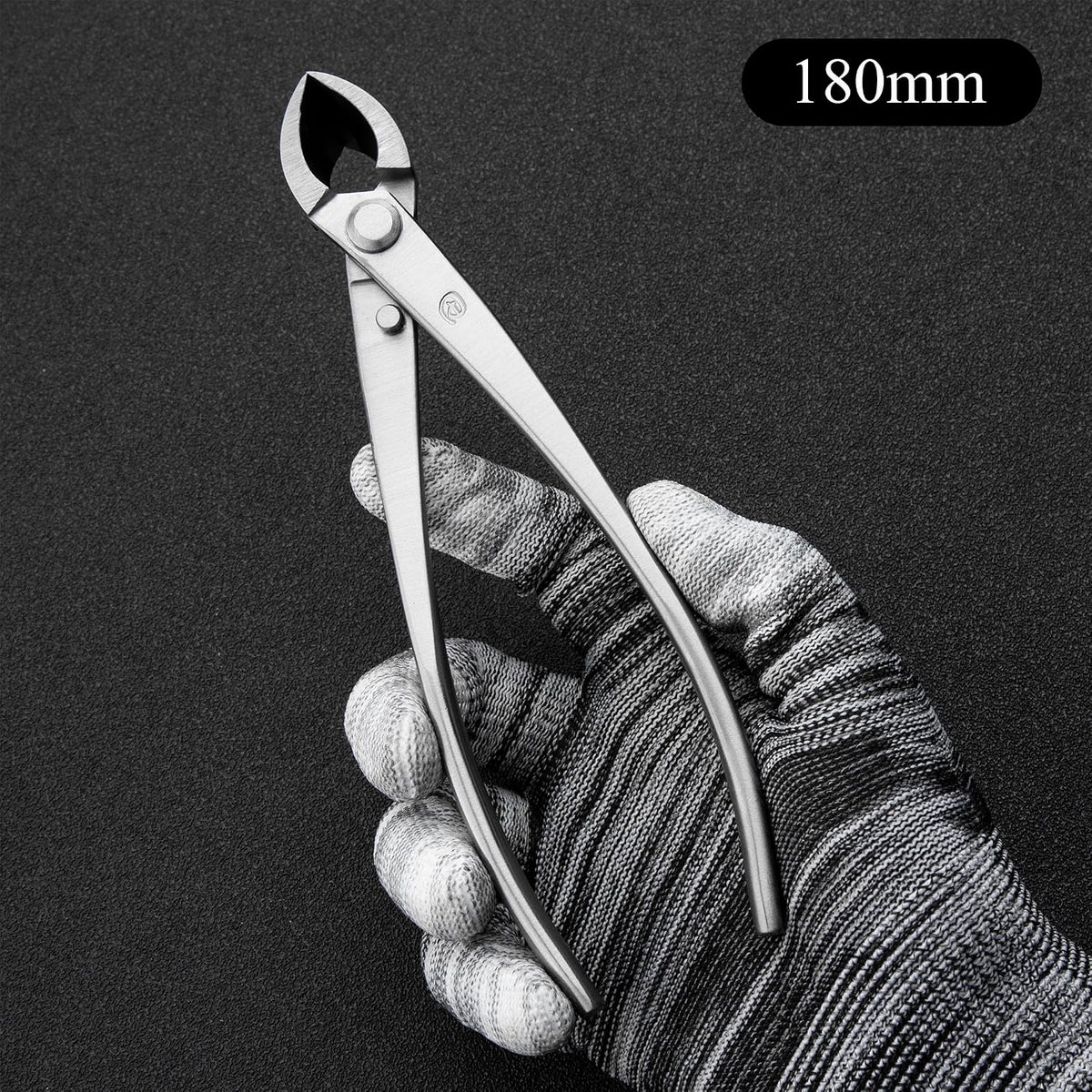 Small Size Bonsai Tools 5-Piece Alloy Steel Bonsai tool Kit In Cluding 180mm Long Handle Scissors / 180mm Branch Cutter / 180mm Knob Cutter / 200mm Straight Root Hook / Tweezers (NBKS5-01)