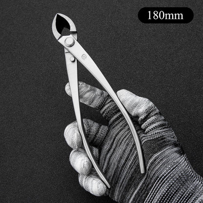 Small Size Bonsai Tools 5-Piece Alloy Steel Bonsai tool Kit In Cluding 180mm Long Handle Scissors / 180mm Branch Cutter / 180mm Knob Cutter / 200mm Straight Root Hook / Tweezers (NBKS5-01)