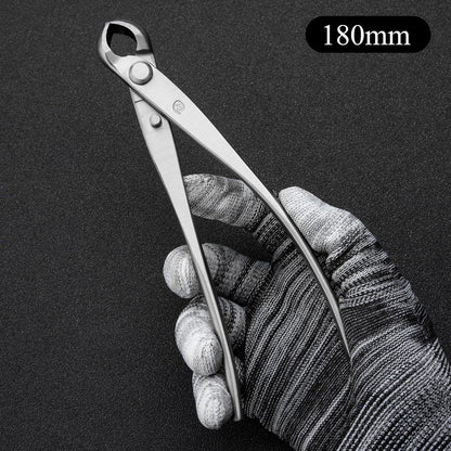 Small Size Bonsai Tools 5-Piece Alloy Steel Bonsai tool Kit In Cluding 180mm Long Handle Scissors / 180mm Branch Cutter / 180mm Knob Cutter / 200mm Straight Root Hook / Tweezers (NBKS5-01)