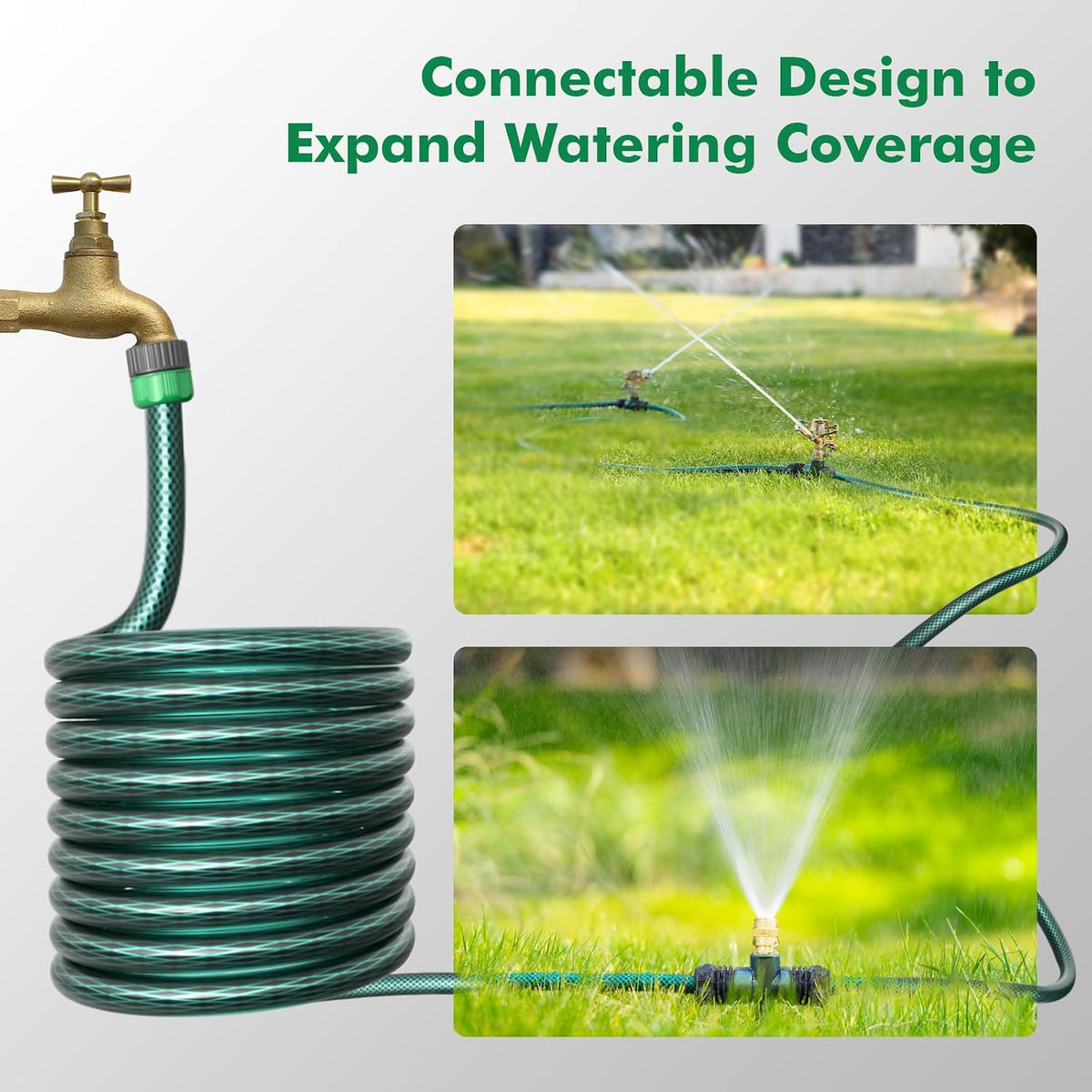Sprinkler Stake 3 Pack Zinc Alloy Lawn Sprinkler Spike Base