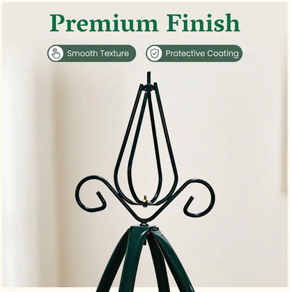 100% Metal Garden Obelisk Trellis for Climbing Plants Outdoor | Powder-Coated Steel Tall Garden Teepee Trellis | Sturdy Vertical Plant Support for Potted Plants Peas, Beans, Squash Outdoor & Indoor