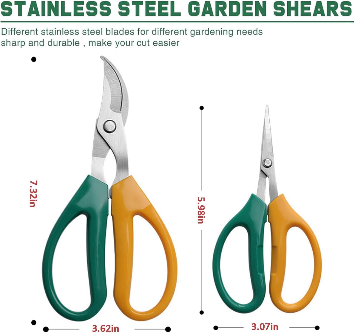 Garden Scissors Stainless Steel Garden Bonsai Pruning Shears (Classic)