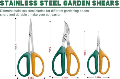 Garden Scissors Stainless Steel Garden Bonsai Pruning Shears (Classic)