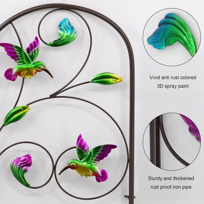 Set of 2 Metal Butterfly Garden Trellis for Climbing Plants, Decorative Vegetables Flowers Vine Trellis for Outdoor Patio, 60'' H x 12.5'' W, Elegant Design (Butterfly)