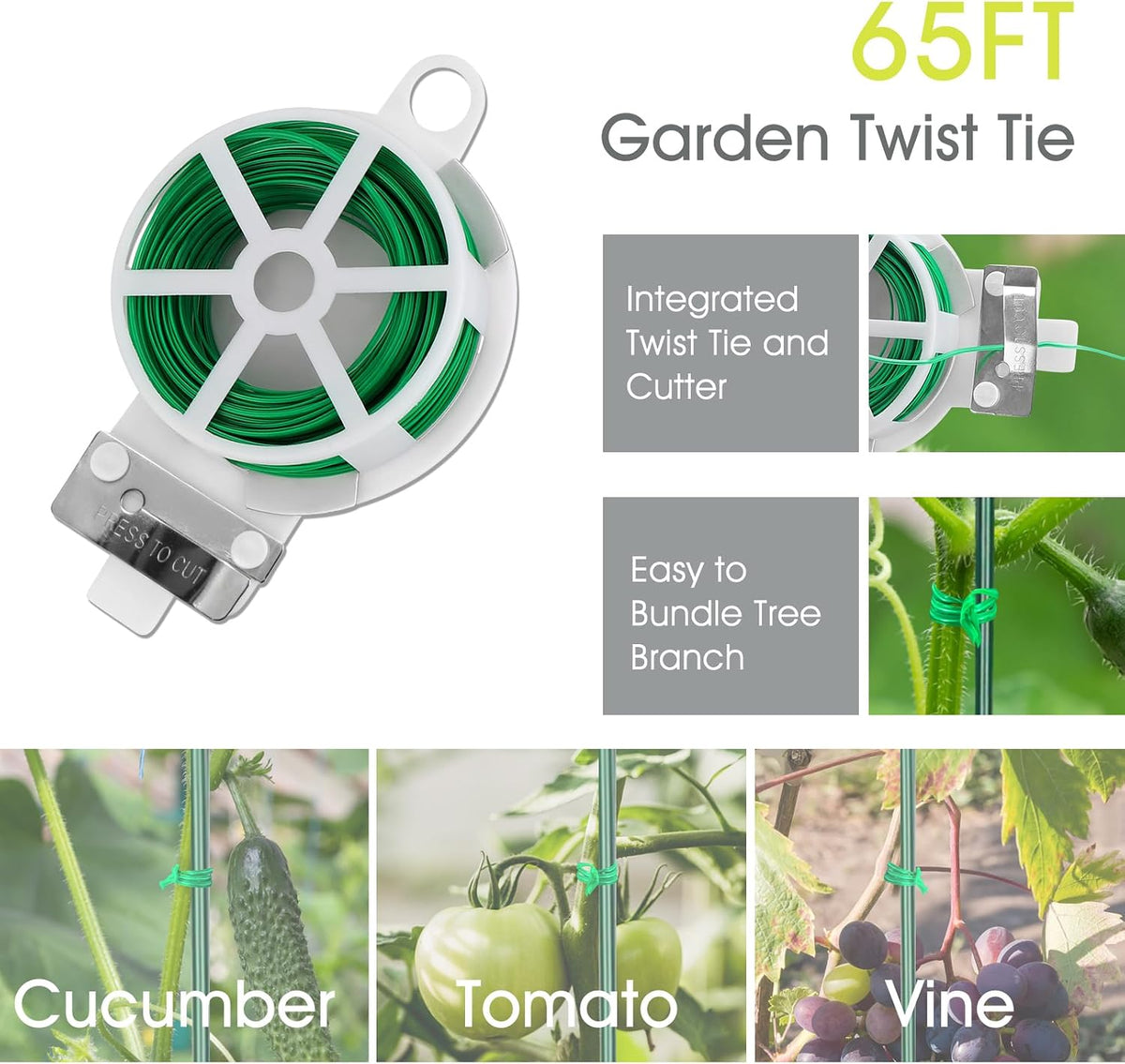Cucumber Trellis for Raised Bed, Garden Trellis 16.5 x 40 Inch, Green