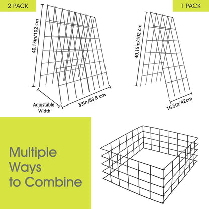 Cucumber Trellis for Raised Bed, Garden Trellis 16.5 x 40 Inch, Green