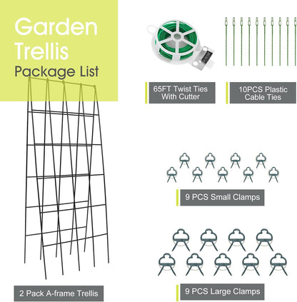 Cucumber Trellis for Raised Bed, Garden Trellis 16.5 x 40 Inch, Green