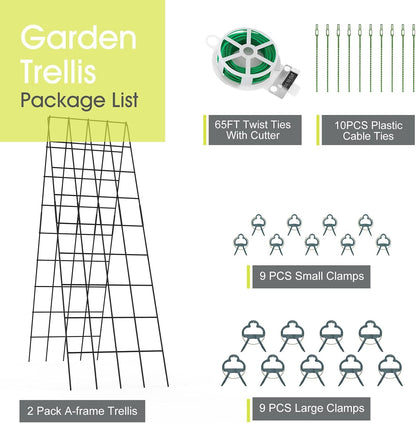 Cucumber Trellis for Raised Bed, Garden Trellis 16.5 x 40 Inch, Green