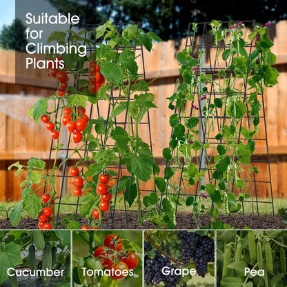 Cucumber Trellis for Raised Bed, Garden Trellis 16.5 x 40 Inch, Green