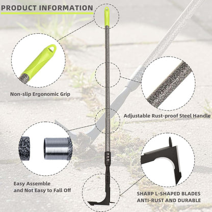 Crack Weeder, Long Handle Crevice Weeding Tool, 48" Weeder Tool
