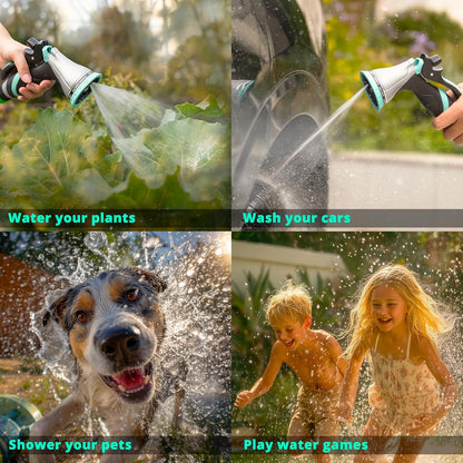 Metal Garden Hose Nozzle, Heavy Duty Water Hose Sprayer, Leak Proof