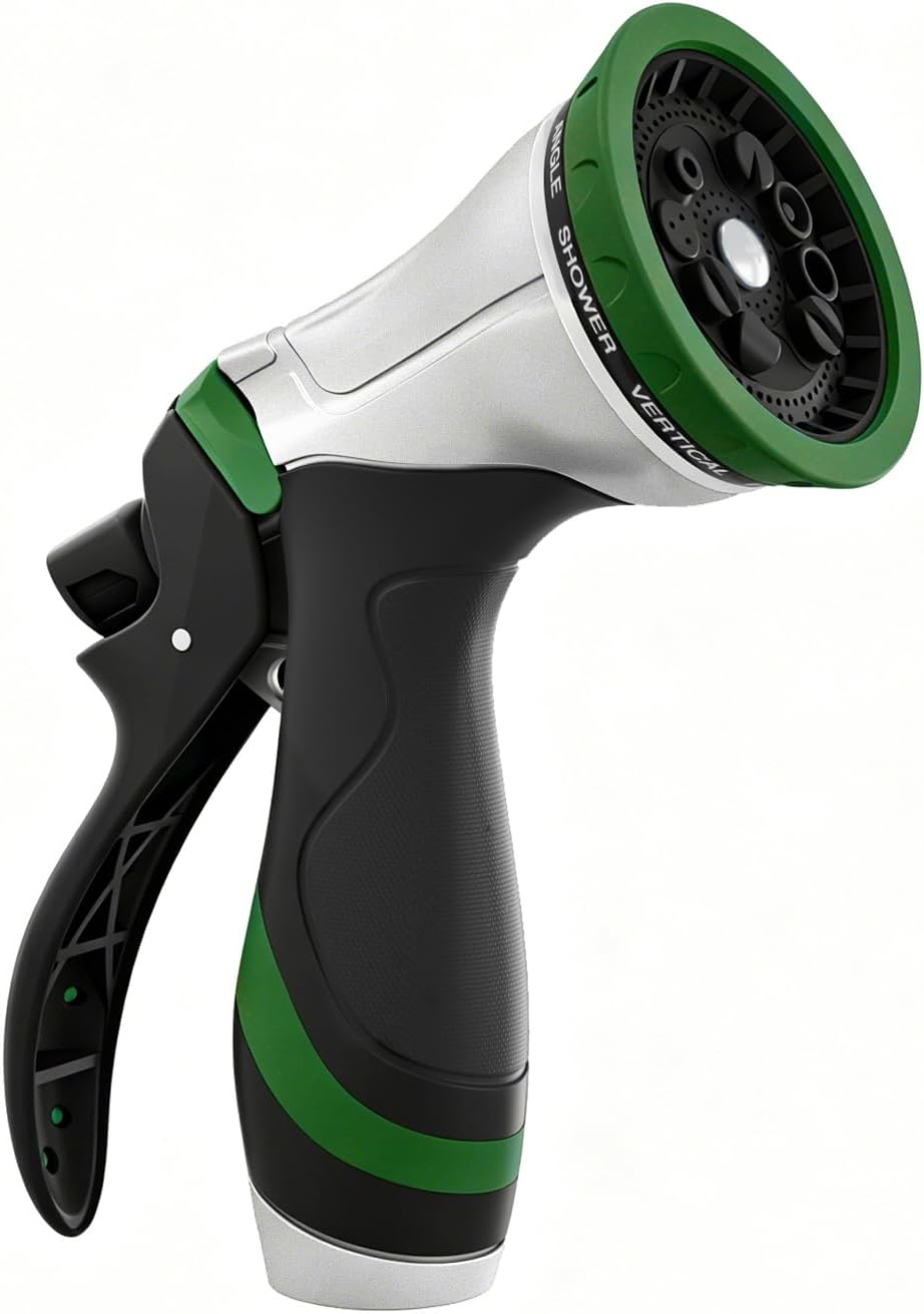 Metal Garden Hose Nozzle, Heavy Duty Water Hose Sprayer, Leak Proof
