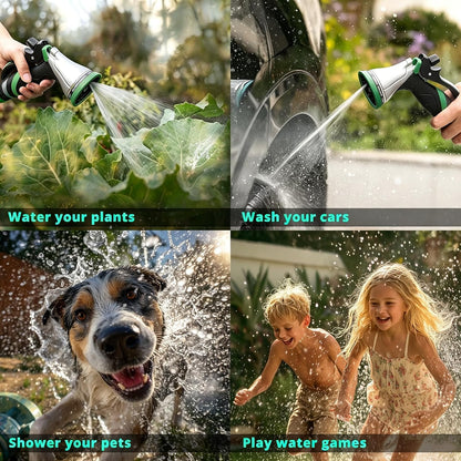 Metal Garden Hose Nozzle, Heavy Duty Water Hose Sprayer, Leak Proof