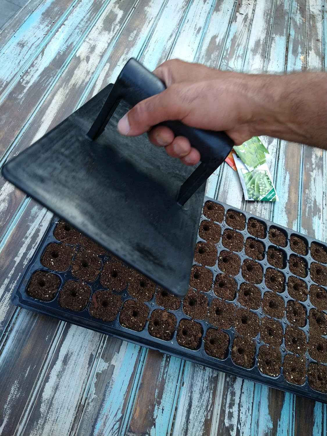 We are the Original 24-Hole Soil Digger and Seed Spacer for Planting Seeds | New Garden Tool, Gift for Gardener | Original USA Design and Patent Pending