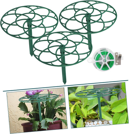 Green PP Plant Support Cage Flower Tower for Tomatoes