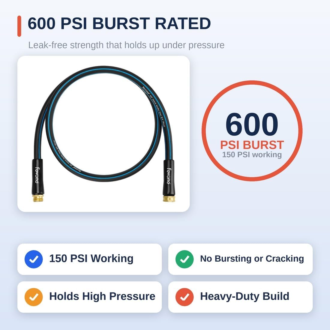 6 ft Lead-In Garden Hose, Hose Reel Leader Hose