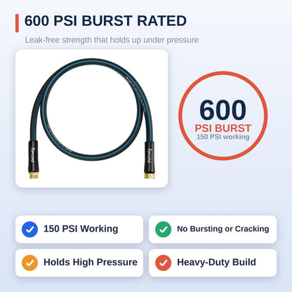 6 ft Lead-In Garden Hose, Hose Reel Leader Hose