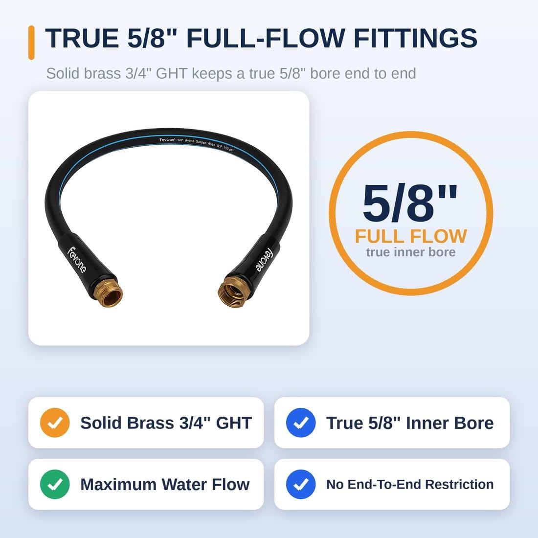 6 ft Lead-In Garden Hose, Hose Reel Leader Hose